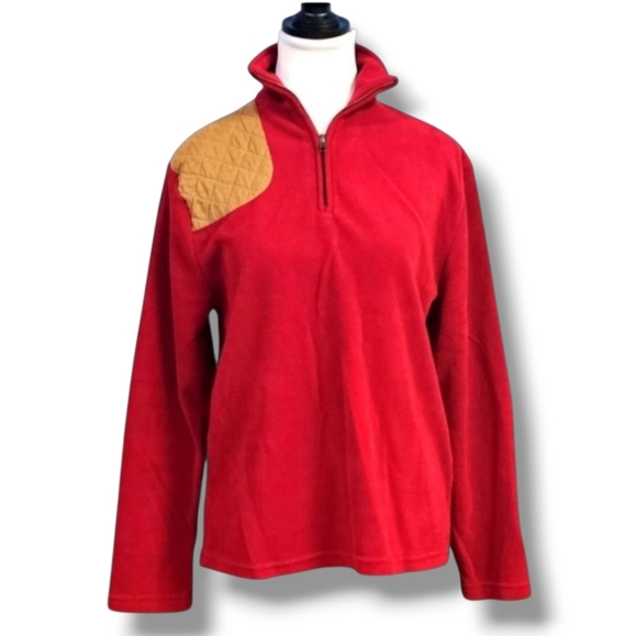 BROWNING | FOR HER FLEECE QUARTER ZIP PULLOVER W\ MICRO SUEDE SHOTGUN PA… - Picture 2 of 13